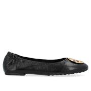 Zwarte Leren Claire Ballerina Tory Burch , Black , Dames