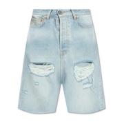 Distressed denim shorts Vetements , Blue , Heren