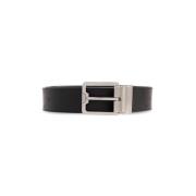 Leren Riem Emporio Armani , Black , Heren