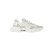 Pre-owned Leather sneakers Balmain Pre-owned , White , Dames