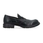 Zwarte leren mocassin Moma , Black , Dames