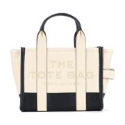 The Mini Tote Bag in zwart en ivoor Marc Jacobs , Beige , Dames
