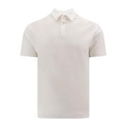 Witte T-shirt met korte mouwen en knoopsluiting Zanone , White , Heren