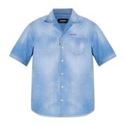 Denim overhemd met korte mouwen Dsquared2 , Blue , Heren