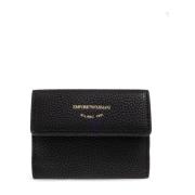 Portemonnee met logo Emporio Armani , Black , Dames