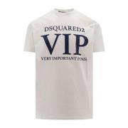 Vintage Look Katoenen T-Shirt Dsquared2 , White , Heren