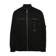 Zwarte Shirt met Ritssluiting en Afneembare Mouwen Givenchy , Black , ...
