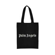 Logo Tote Tas Palm Angels , Black , Dames