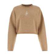 Oversized Camel Wollen Trui JW Anderson , Brown , Dames