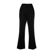 Wijduitlopende cropped broek Jil Sander , Black , Dames