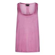 Roze Zijden Top met Uitgesneden Hals en Racer-Back Tom Ford , Pink , D...