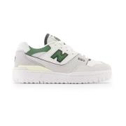 Witte Sneakers met Groene Details New Balance , White , Dames