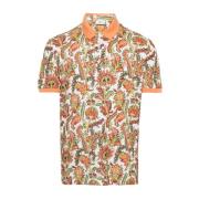 Polo Shirt met Bloemenprint Etro , Orange , Heren
