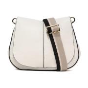 Moderne en Chic Helena Round Leren Tas Gianni Chiarini , Beige , Dames