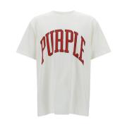 Logo Print T-shirt en Polo in Wit Purple Brand , White , Heren
