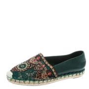 Pre-owned Fabric flats Valentino Vintage , Green , Dames