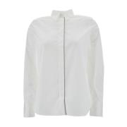 Witte Poplin Overhemd Brunello Cucinelli , White , Dames