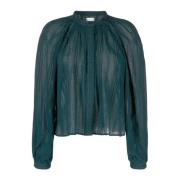 Groene Katoenen Blouse met Lange Mouwen Isabel Marant Étoile , Green ,...