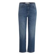 Klassieke Mom Jeans Ichi , Blue , Dames