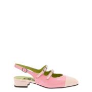 Roze Slingback Mary Janes met Blokhak Carel , Pink , Dames