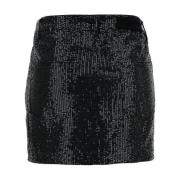 Zwarte Pailletten Mini Rok Rotate Birger Christensen , Black , Dames