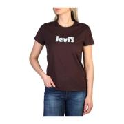 Dames T-shirt met ronde hals Levi's , Brown , Dames