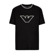 Zwart Eagle T-Shirt Emporio Armani , Black , Heren