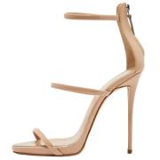 Pre-owned Leather sandals Giuseppe Zanotti Pre-owned , Beige , Dames