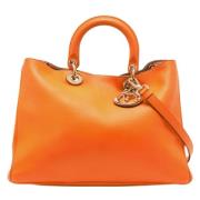 Pre-owned Leather dior-bags Dior Vintage , Orange , Dames