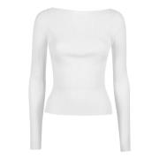 Ribgebreide Sweatshirt Courrèges , White , Dames