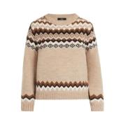 Blauwe Crew Neck Sweater Max Mara , Brown , Dames