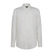 Witte Sportshirts Canali , White , Heren