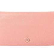 Pre-owned Leather wallets Chanel Vintage , Pink , Dames