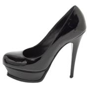 Pre-owned Leather heels Yves Saint Laurent Vintage , Black , Dames