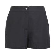 Katoenen shorts met elastische taille Ottod'Ame , Black , Dames