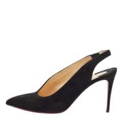 Pre-owned Suede heels Christian Louboutin Pre-owned , Black , Dames