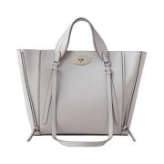 Small Bayswater Zip Tote, Pale Grey Mulberry , Gray , Dames