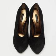 Pre-owned Suede heels Dolce & Gabbana Pre-owned , Black , Dames