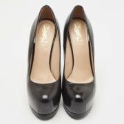 Pre-owned Leather heels Yves Saint Laurent Vintage , Black , Dames