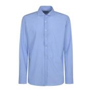 Blauwe Sportshirts Canali , Blue , Heren