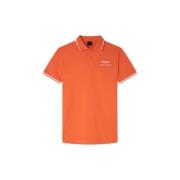 Heren Polo van 100% Katoen Hackett , Orange , Heren