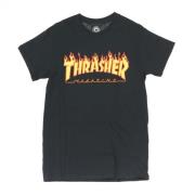Flame T -shirt Thrasher , Black , Heren