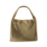 Pixel Metallic Gold Tote Bag Paco Rabanne , Yellow , Dames