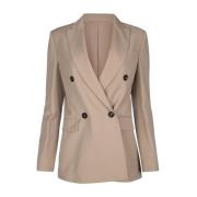 Wollen jas voor vrouwen Brunello Cucinelli , Beige , Dames