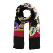 Zijden Foulard met Print Dolce & Gabbana , Multicolor , Dames