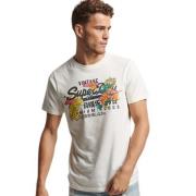 Heren T-shirt van 100% katoen Superdry , White , Heren