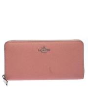 Pre-owned Leather wallets Coach Pre-owned , Pink , Dames