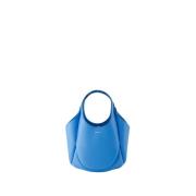 Blauwe Leren Mini Bucket Shopper Tas Coperni , Blue , Dames