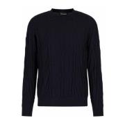 Herfst/Winter 2023/2024 Wol Trui Emporio Armani , Blue , Heren