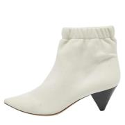 Pre-owned Leather boots Isabel Marant Pre-owned , White , Dames